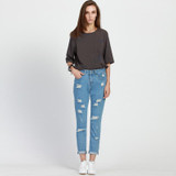 ripped jeans for women hole Women jeans boyfriend jeans for woman Loose size hole denim pants vintage high waist jeans femme