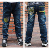 Ripped Jeans for Kids Jeans Boys Trousers 2018 Spring New Patchwork Boys Jeans Children Pants Boys Pant Fashion Kids Wears