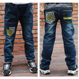 Ripped Jeans for Kids Jeans Boys Trousers 2018 Spring New Patchwork Boys Jeans Children Pants Boys Pant Fashion Kids Wears