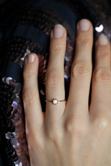 Ring For Women Diamond Jewelry 0.25CT Emerald Cut 18k Solid Gold Diamond Ring Engagement Ring Bague Femme Wedding Rings