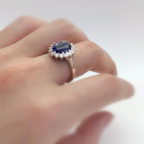Ring For Women 3CTW oval Cut Simulated Diamond S925 Sterling silver with gold Engagement Wedding Rings Fine Jewelry bague