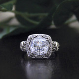 Ring For Women 3.3CTW Cushion Cut Simulated Diamond S925 Sterling silver with gold Engagement Wedding Rings Fine Jewelry bague