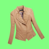 2017 Chaquetas De Cuero Mujer Spring Summer Jacket Women Fashion Motorcycle Leather Womens Slim Bicycle Ladies Zipper Coat