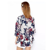 2017 Casual Women Jacket Autumn Spring Flower Jacket Floral Outwear Female Coat