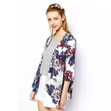 2017 Casual Women Jacket Autumn Spring Flower Jacket Floral Outwear Female Coat