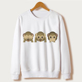 2017 Casual tumblr Sweatshirt WOMEN Cartoon MOUSE Print Sweatshirts Long Sleeve Hoody O-Neck KAWAII White CUTE Hoodies Pullovers