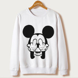 2017 Casual tumblr Sweatshirt WOMEN Cartoon MOUSE Print Sweatshirts Long Sleeve Hoody O-Neck KAWAII White CUTE Hoodies Pullovers