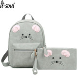 2017 Casual Student School Backpack Female Style Casual Women Backpacks For Travel Good Quality Matte Leather Backpacks SC0418