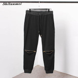 2017 Casual Pants Men Sweat Pants Male Cotton Sportswear long Trousers Elastic Waist Slim Fit Hip Hop High Street Trousers Pants