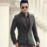 2017 Casual Men Blazer business Slim fit Costume Homme Suit Blazer Masculino Male Woolen Suits Jacket blazer hombres ocasionales