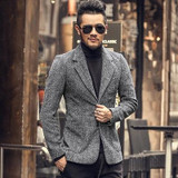 2017 Casual Men Blazer business Slim fit Costume Homme Suit Blazer Masculino Male Woolen Suits Jacket blazer hombres ocasionales
