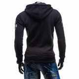 2017 Casual Hoodies Men Sudaderas Hombre Hip Hop Mens Brand Letter Hooded Men Zipper Hoodie Sweatshirt Slim Fit Men Hoody XXL