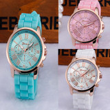 2017 casual Geneva Women Watches Roman Numerals Silicone Jelly Gel Quartz Analog Wrist Watch Men Watch Reloj Mujer MEW