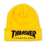 2016 Men's Winter Caps Thrasher Cotton Warm Knitted Men Women Hot Hip Hop Men Womens Casual Hat Female Beanies #CAP6A47