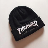 2016 Men's Winter Caps Thrasher Cotton Warm Knitted Men Women Hot Hip Hop Men Womens Casual Hat Female Beanies #CAP6A47