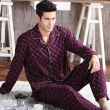 2016 Men's Pajamas Autumn Long Sleeve Pyjamas Sleepwear Cotton Plaid Men Pijama Male Lounge Pajama Sets Plus size Nightwear 4XL 2016 Men's Pajamas Autumn Long Sleeve Pyjamas Sleepwear Cotton Plaid Men Pijama Male Lounge Pajama Sets Plus size Nightwear 4XL