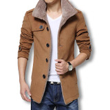 2016 Men Long Wool Coat Winter Men Jackets And Coats Slim Fit Men Windbreaker High Quality Trench Coat Plus Size Hot Sale