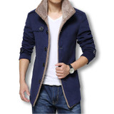 2016 Men Long Wool Coat Winter Men Jackets And Coats Slim Fit Men Windbreaker High Quality Trench Coat Plus Size Hot Sale