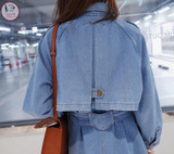2016 Loose Denim Coat Spring Autumn New Korean Loose Plus Size Long Single-breasted Trench Coats Slim Women abrigos mujer JA347