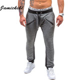 2016 Jamickiki Brand Men's Fitness Sportswear Sweatpants Homme Full Length Harem Pants with Fake Zipper High Quality  Trousers