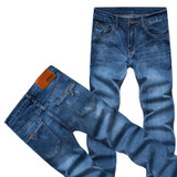 VOMINT 2017 New Men's Jeans Men trousers Mid Waist Straight Classic Casual Slim Elastic Jeans pants Style Size:28-38 S6CJ059