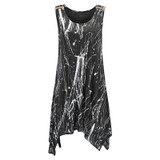 VOLOCEAN 2018 New Women T Shirt Sleeveless T-shirts For Women Print T Shirt Woman Plus Size Casual Female T-shirt