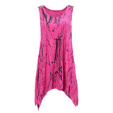 VOLOCEAN 2018 New Women T Shirt Sleeveless T-shirts For Women Print T Shirt Woman Plus Size Casual Female T-shirt