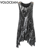 VOLOCEAN 2018 New Women T Shirt Sleeveless T-shirts For Women Print T Shirt Woman Plus Size Casual Female T-shirt