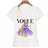 VOGUE T-Shirt Women Kawaii cute girl T shirt Female short sleeve princess Clothing Funny cartoon summer Top fashion lady Tees VOGUE T-Shirt Women Kawaii cute girl T shirt Female short sleeve princess Clothing Funny cartoon summer Top fashion lady Tees