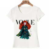 VOGUE T-Shirt Women Kawaii cute girl T shirt Female short sleeve princess Clothing Funny cartoon summer Top fashion lady Tees