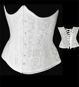 Vocole Sexy Women Gothic Black White Brocade Underbust Waist Trainer Corset Cincher Wedding Lingerie Corselet Plus Size S-6XL
