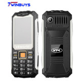 VKworld Stone V3S Cell Phone 2.4" Dual SIM Slot Bluetooth Daily Waterproof 21 Keys Mobile Phone Anti-Low Temperature 2G 2200mAh