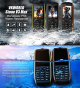 VKworld Stone V3 Max 5300mAh Battery Quadruple Phone IP68 Waterproof 2.4 inch 21 Keys Russian Keyboard LED Flashlig Mini Phone