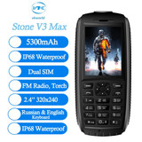 VKworld Stone V3 Max 5300mAh Battery Quadruple Phone IP68 Waterproof 2.4 inch 21 Keys Russian Keyboard LED Flashlig Mini Phone