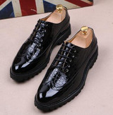 VIVODSICCO Black White Tassel Men bullock Dress Shoes Patent Leather Luxury Fashion Brogue Wedding Shoes Oxford shoes For Men