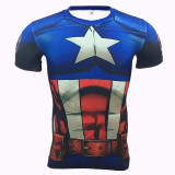 New 2016 Spiderman Ironman Superman Captain America Compression Shirt Superhero Soldier Marvel Comics Mens Long T Shirt