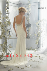 New 2016 Sexy simple robe de mariage Wedding Dresses Plus Size Beading Bridal Gowns Crystal Wedding Dress vestido de noiva