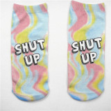 New 2016 New arrival Funny Aliens 3D Print sock Women's Girls Low Cut Ankle Socks Cute banana Cotton Hosiery Printed Sock