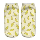 New 2016 New arrival Funny Aliens 3D Print sock Women's Girls Low Cut Ankle Socks Cute banana Cotton Hosiery Printed Sock