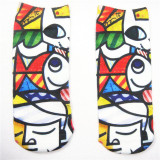New 2016 New arrival Funny Aliens 3D Print sock Women's Girls Low Cut Ankle Socks Cute banana Cotton Hosiery Printed Sock
