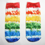 New 2016 New arrival Funny Aliens 3D Print sock Women's Girls Low Cut Ankle Socks Cute banana Cotton Hosiery Printed Sock