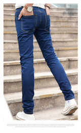 New 2016 Men's Tight Pencil jeans Male Slim Blue Fashion Casual Denim Trousers Men Skinny Jean Pants Size 28-34 Free Shipping