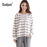 New 2016 Fashion Women Lovely Leisure Suits 100% Cotton Sleepwear Women Cartoon Pajamas Casual Long-sleeved Spring Pyjamas Women