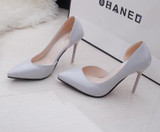 New 2016 Brand Shoes Woman High Heels Pumps Stiletto Thin Heel Women's dress Shoes Nude Wedding Bride Pointed Toe Shoes Pumps