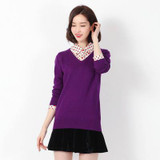 New 2016 Autumn-Spring Fashion Women Sexy V-neck Knit candy color Sweater Outerwear Pullover Tops Knitted Cashmere Sweater Women