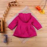 New 2016 Autumn Winter High Quality Fashion Baby Coat Cotton Lining Jacquard Hooded Coat Baby Girl Winter Jacket Kids Clothes