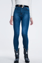 High Waisted Super Skinny Jeans in Blue