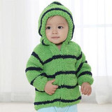 new 2015 spring autumn jacket baby clothing chenille cardigan baby outerwear children hoodies striped coat kids jackets &amp; coats