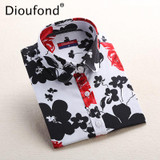 Dioufond Red Rose Shirt Print Women 2017 New Spring Cotton Long Sleeve Women Blouses Fashion Tops Blusas Femininas Plus Size Dioufond Red Rose Shirt Print Women 2017 New Spring Cotton Long Sleeve Women Blouses Fashion Tops Blusas Femininas Plus Size