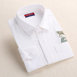 Dioufond Print Cat Embroidery on Pocket Shirts Lady 2017 Spring New Fashion White Navy Casual Blouse Shirts Long Sleeve Blouse